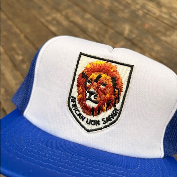 Vintage AFRICAN SAFARI LION trucker hat - Picture 2 of 7